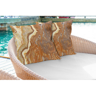 Marble Outdoor Reversible Pillow Cover