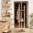 360-Degree Rotating Coat Rack With 3 Shelves & 9 Hooks, Freestanding Hall Tree Storage Organizer For Entryway, Living Room, Bedroom - Space Saving Garment Clothes Holder For Hats, Bags, And More-2032375921