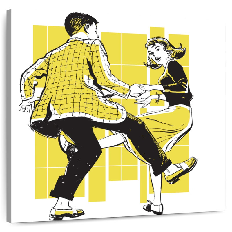 Couple de danseurs rétro Enn, H 30 po x l 30 po