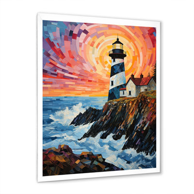 «Salvaggio Dots Lighthouses Guiding II», reproduction sur toile