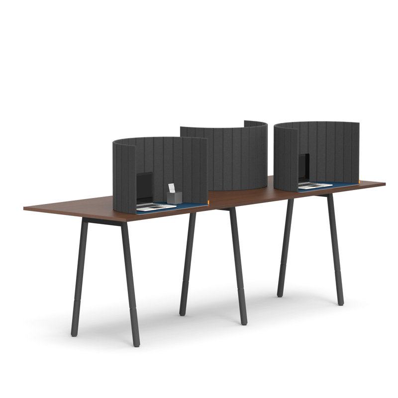 Paravent portable, gris foncé