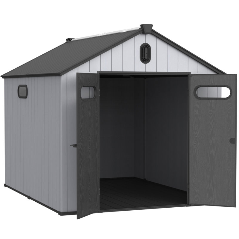 Remise de rangement 8 po x 10 pi pour cour arrière en plastique - offre une option pratique pour vos articles extérieurs dans des conditions météorologiques difficiles