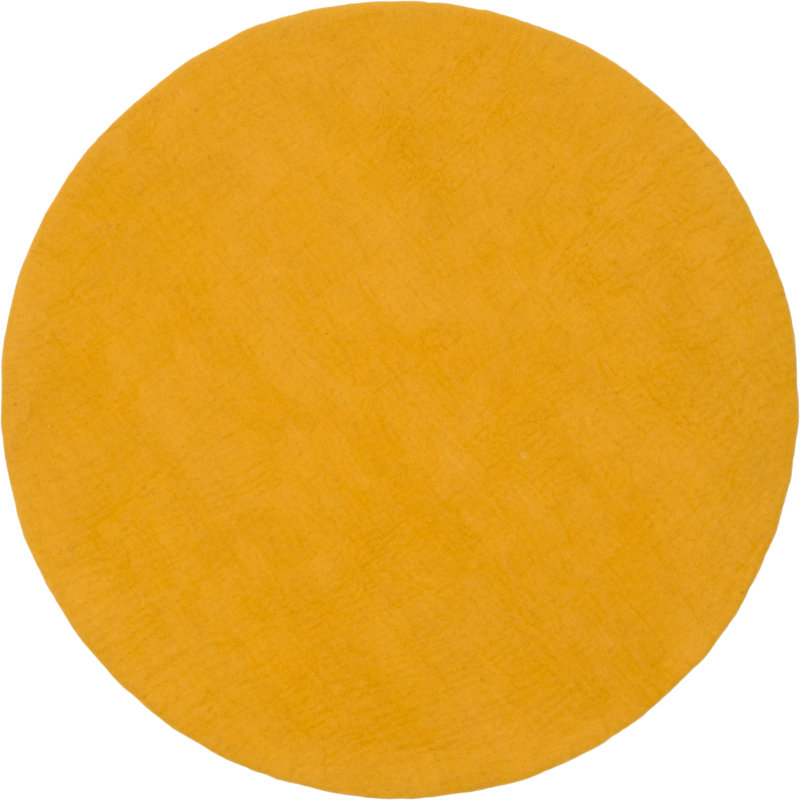 Round Solid Colour Wool Hand Woven Shag Area Rug, Round 120cm
