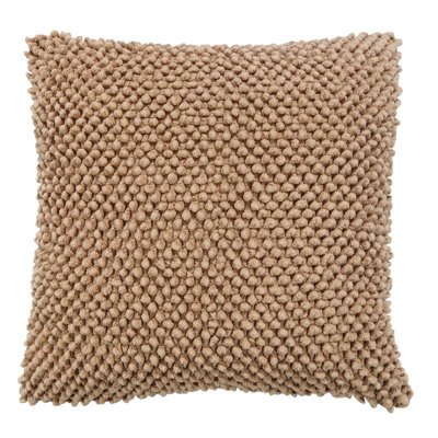 Felt Ball Square 100% Cotton Pillow Cover & Insert