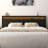 Queen Size Headboard With Led Lights, Storage Cabinet & Built-in Charging Station, Modern Wooden Headboard With Baseboard Groove Design, Easy Assembly-1724079599-1724079602