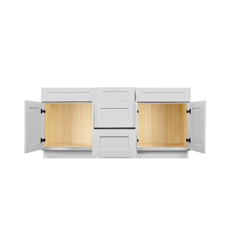 Base de meuble-lavabo double 60 po Brilliant, Gris