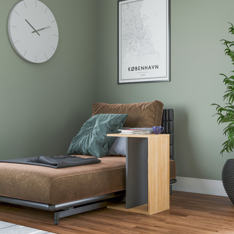 Najni End Table, Oak/Anthracite