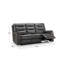 Canapé inclinable en cuir véritable à accoudoirs carrés de 81,5 po Ashlii-86935664