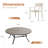 60" Round Patio Dining Set with Metal Dining Table and 8 Armrest Dining Chairs-2085278013