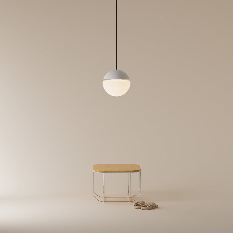 Cora Pendant Light, Stone, Black