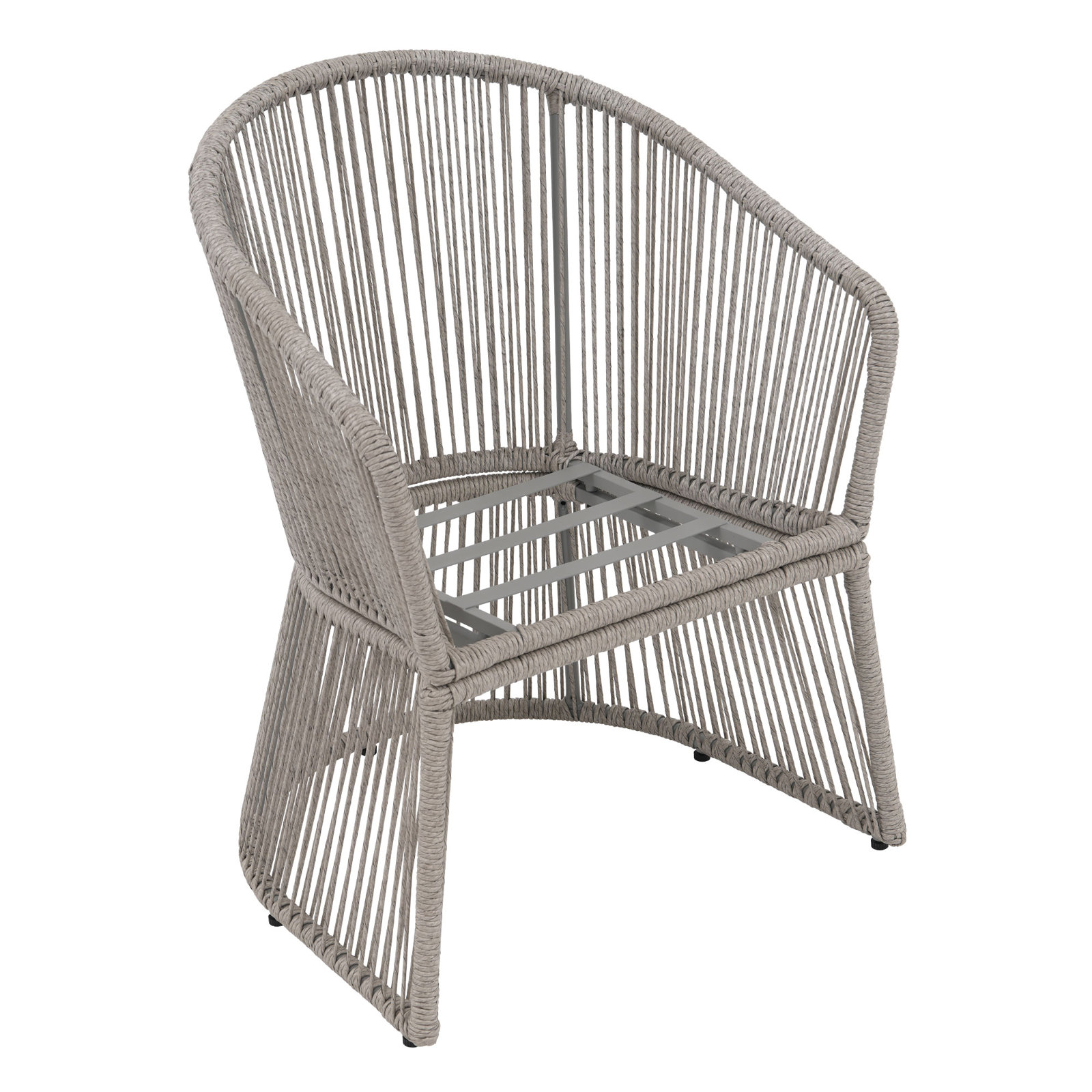 Blanche 39" Patio Dining Set, Light Gray