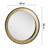 Lymansville Round Ornate Floating Mirror with Metal Frame, Bathroom Mirror, Decorative Mirror for Dining Room, Living Room, Entryway-1523447858