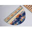 Tapis turc rétro vintage bleu - Petit tapis antidérapant pour le bureau ou la chambre à coucher