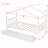 Twin Size Wooden House Bed With Drawers-617191652