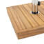 Base de parasol robuste - Finition et tube en acier inoxydable avec béton 18,05 po x 40 lb