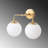Modern Wall Lamp with Metal Body and Glass Cap, Gold Finish, 14.6 x 8.3 x 10.6 inches | E14 Socket (2 x Max 40W) | Elegant Scandinavian Design for Home, Glam & Country Décor, IP20 Rated, Stylish Lighting Solution-774086166-774086165