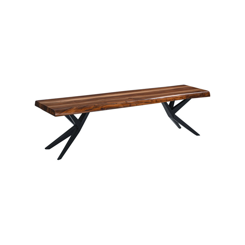 Rosewood 90" Bench in Natural Sheesham, 18" H x 68" W x 18" D