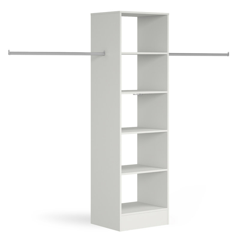 280cm W Manufactured Wood Clothes Storage System, White