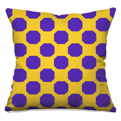 Coussins décoratifs octogonaux jaunes
