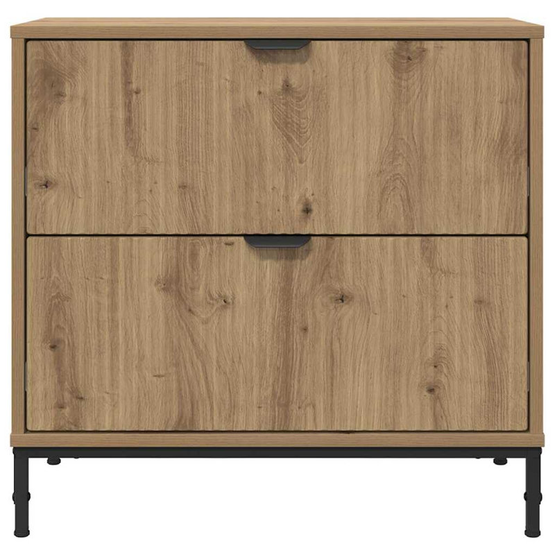 63.5cm W Manufactured Wood Bedside Table, Artisan Oak
