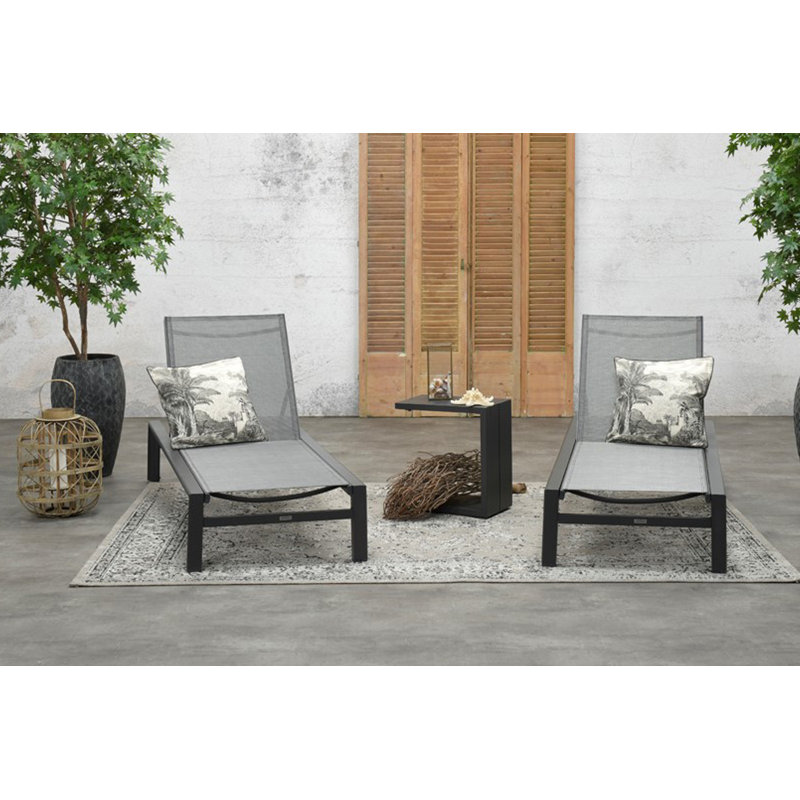 Goad 515.62cm Long Reclining Single Chaise, Coal black