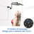 12" Shower Head With Stainless Steel And Adjustable Arm - Matte Black Versatile