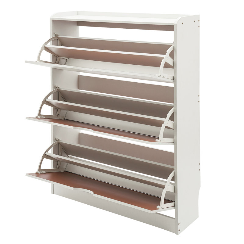 Armoire de rangement autoportante pour chaussures 3 couches