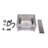 21.65'' L x 17.72'' W Silver Freestanding Bar Sink