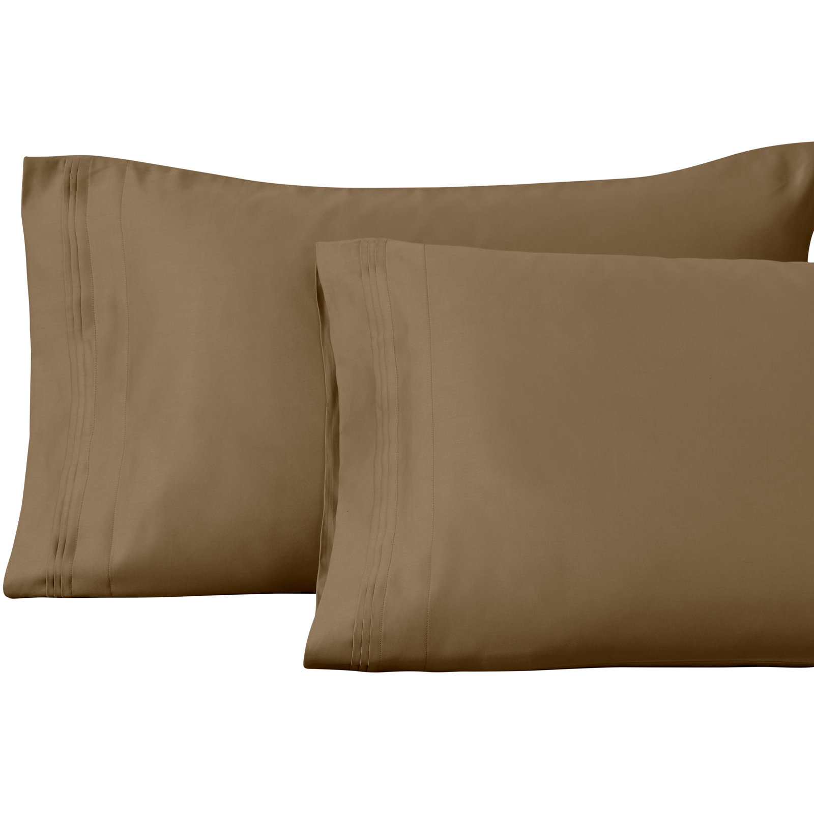 Arling Cotton Pillowcase, King Pillowcase, Taupe