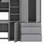 Versatile Wooden Platform Bed with Desk, Wardrobe, Cabinets & Display Shelves-1537620259