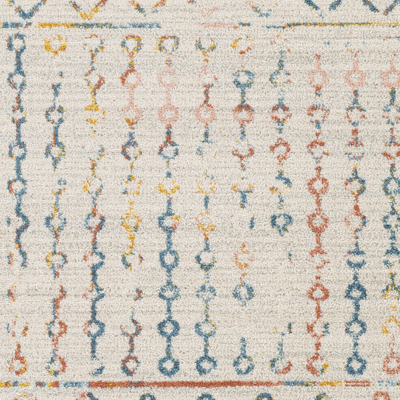Tapis ivoire / gris Adryn, Rectangle 5 pi 3 po x 7 pi 3 po