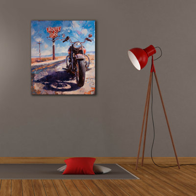 «Ridin Down The Highway» par Doron David, art mural sur toile, 26 po x 30 po
