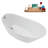 59" Streamline Soaking Freestanding Tub and Tray With Internal Drain-102287918