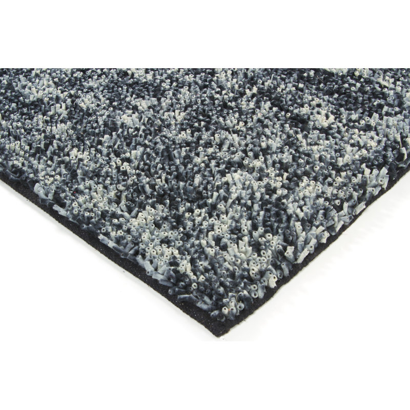 Tapis noir / bleu Ambiance, Tapis de couloir 2 pi 6 po x 7 pi 6 po