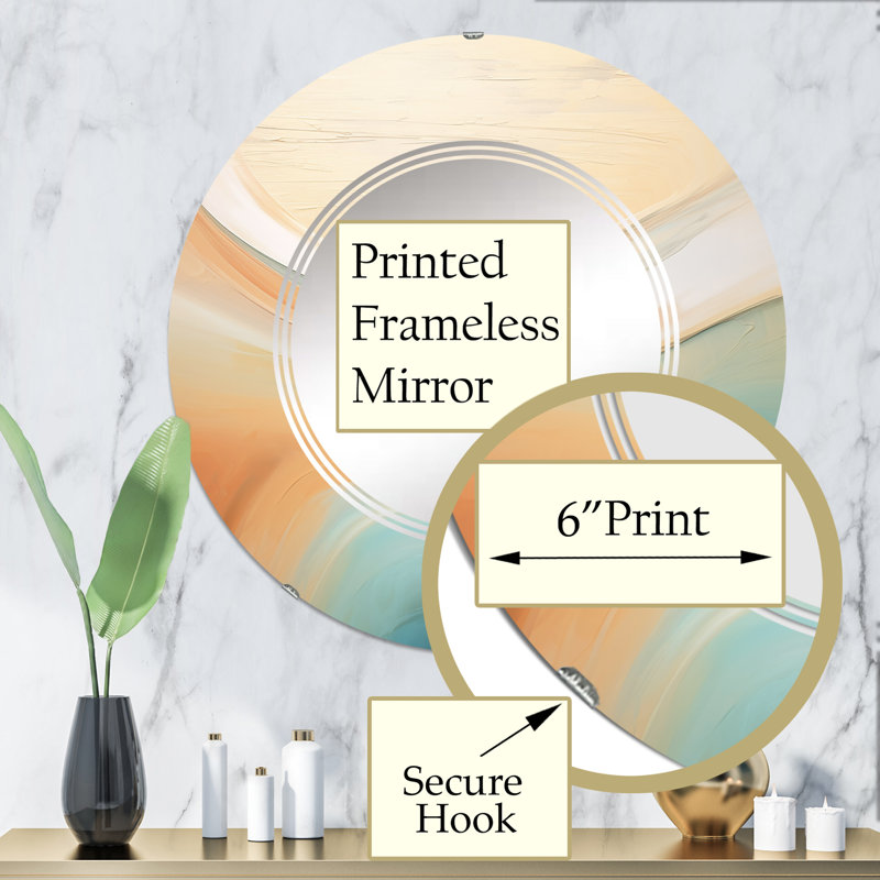 Craignagat - Miroir mural moderne rond, 32 po x 32 po
