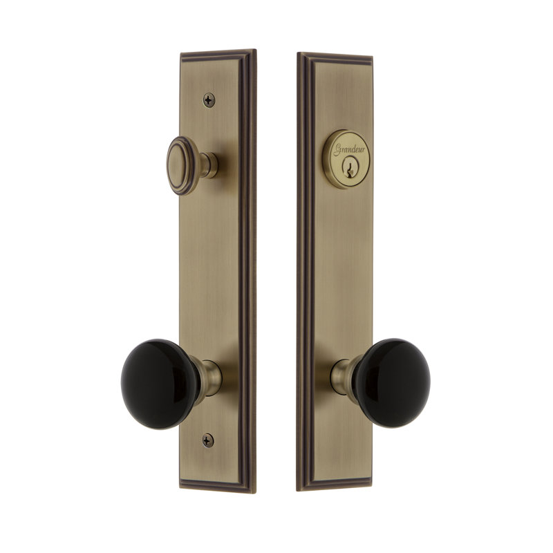 Ensemble d'entrée haut Carré, Laiton rétro, 2-3/4"