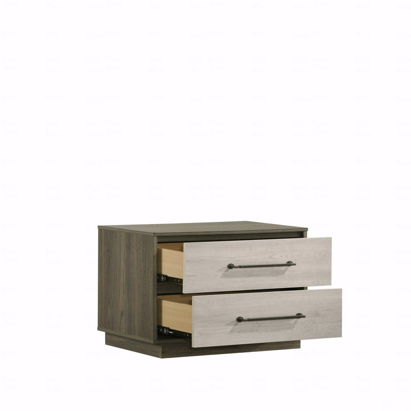 Table de chevet 2 tiroirs, en bois moderne