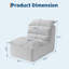 Fauteuil à billes pour adultes, canapé paresseux avec mousse à haute résilience et base antidérapante pour la lecture ou les jeux, gris