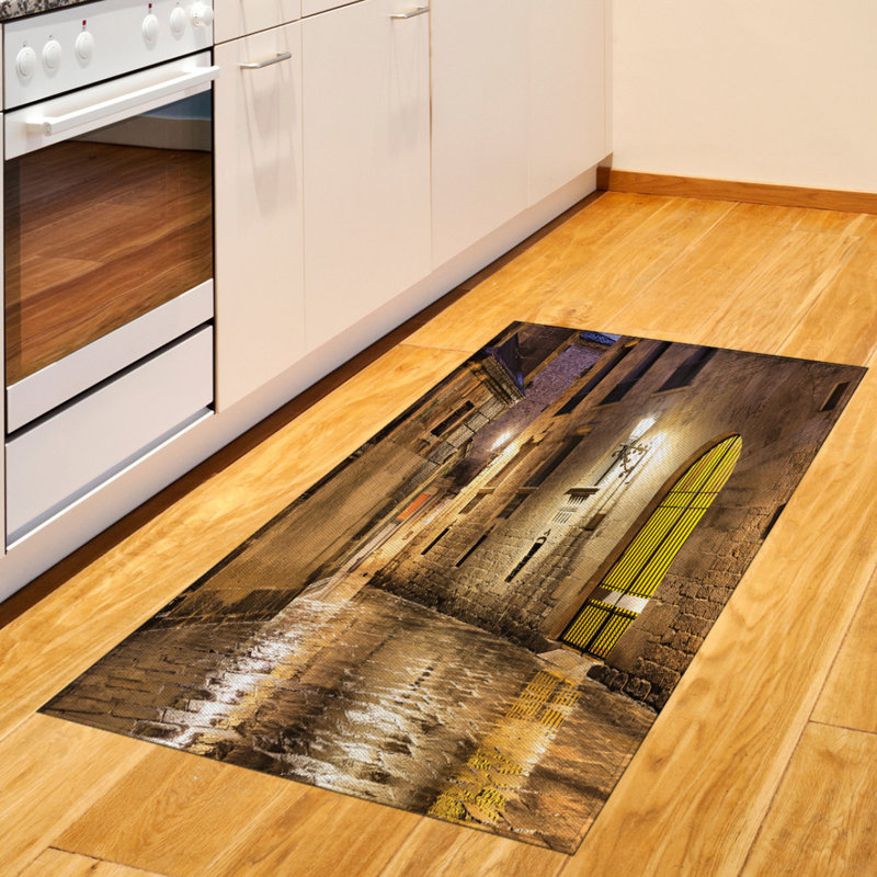 Cream High Density Long Fiber Poly Threads Decorative Area Rug Carpet, Rectangle 2'7" x 5'