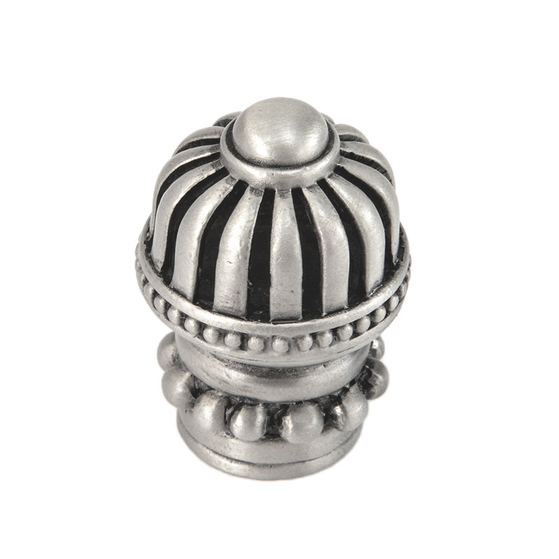 Cricket Cage bouton rond moyen avec base perlée, Satin