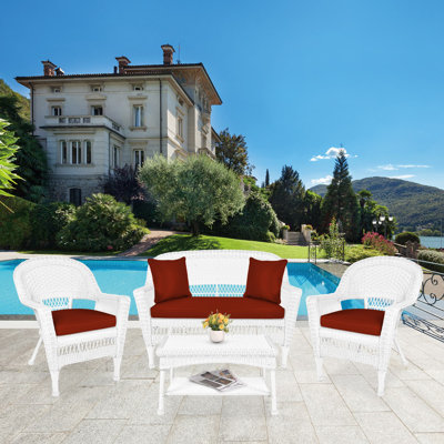 Cecilton 4 Piece Rattan Sofa Seating Group 