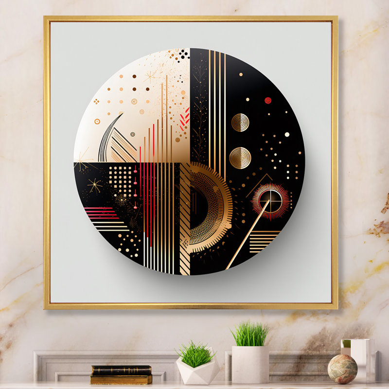 «Boho Chic Celebration», impression sur toile, Cadre doré à une seule photo, H 36 po x l 36 po x P 1,5 po