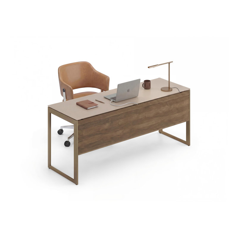Sequel Studio Desk - 6601, Neo Walnut/Bronze