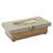 48-inch Iron Fire Pit Table with Wood Grain Surface