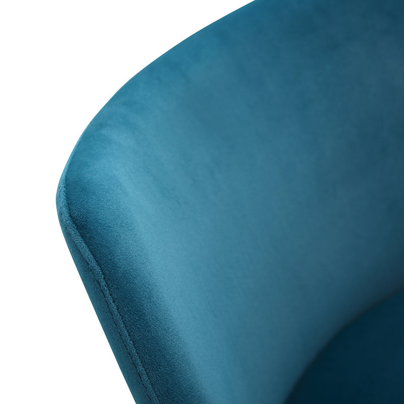 Tabouret tournant à hauteur réglable Viverette, Bleu/or rose