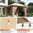 Outdoor Gazebo With Double Roof, Patio Canopy With Mosquito Netting And Curtains, Suitable For Patios, Lawn And Backyard-117533405-113449656
