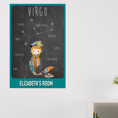Décalcomanie murale personnalisable virgo zodiac