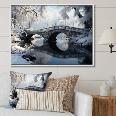 Winter Landscape Snowy Bridges I - Winter Landscape, art mural encadré