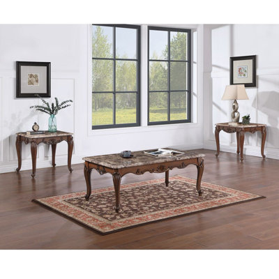 Angelysse Granite Top End Table