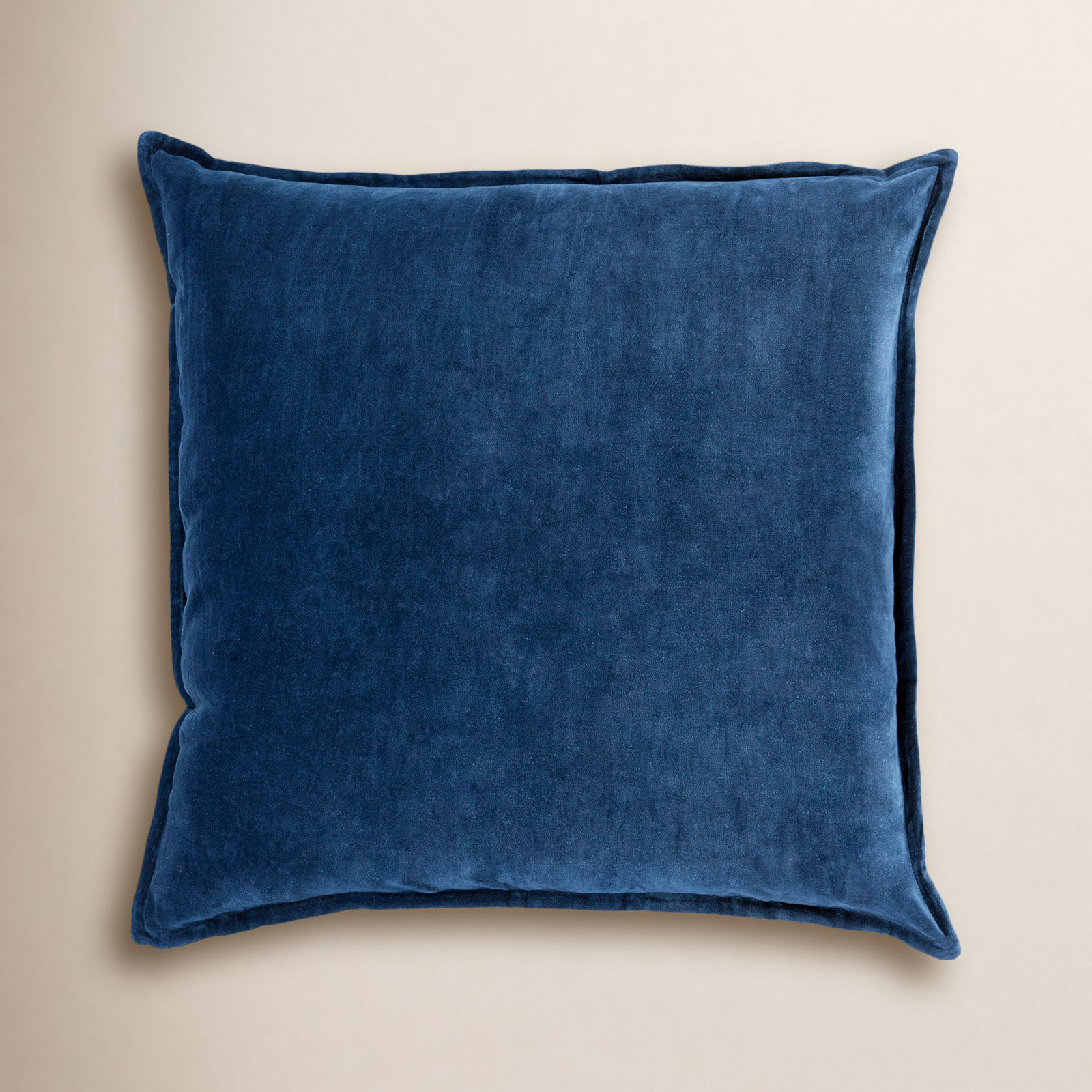 Edgar Pillow Cover, Square 18", Navy, Polyester/Polyfill